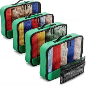 KALANKA-Organisateur de Voyage (Vert Moyen) Organisateurs de Sac pour Rangement Valise. Bagage Cube Valise Voyage. Pochette Rangement Voyage Un Sac pour Valise. Packing Cubes - Neuf