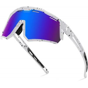 Lunettes De Vélo Polarisées Pour Hommes Femmes Tr90 Cadre Lunettes De Soleil De Sport Miroir Lunettes De Sport Avec Protection Uv400 B4151 - Neuf