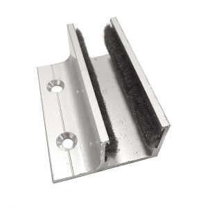 Support de porte coulissante en verre de type F et but&eacute;e de battement automatique - Neuf