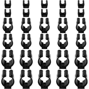 30pcs Porte-Cannes &Agrave; P&ecirc;che, 3 Tailles Noir Porte-Canne &Agrave; P&ecirc;che Queue De Billard En Plastique - Neuf