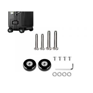 Roulettes De Rechange Pour Valises &iquest; Roulettes Pivotantes En Caoutchouc Avec Roulements, Lot De 2 Pi&egrave;ces - Neuf