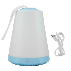 HJLIAN Lampe LED volcan coloree a chargement USB, controle tactile, multifonction SOS, avec aimant, bleu - Neuf