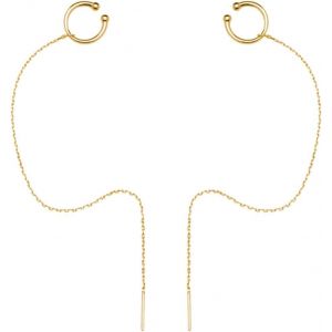 Chenquansarl-925 Boucles Doreilles De Cha&icirc;ne De Manchette En Argent Sterling Envelopper Gland Boucles Doreilles Pour Femmes Chenilles Boucles Doreilles - Neuf