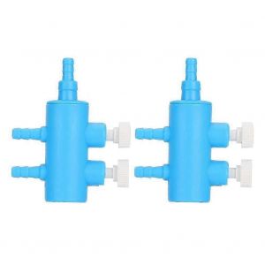 2pcs aquarium pompe à air séparateur réservoir de poisson réglable réservoir d'air contrôle de débit d'air distributeur séparateur avion air tube connecteur accessoires de pompe à air (2 voies) - Neuf