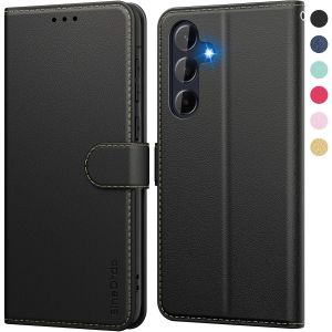 JGD-Coque pour Samsung Galaxy A35 5G &Eacute;tui Protection &agrave; Rabat, [Pochette de Portefeuille] Antichoc Clapet Housse en Cuir Case - Noir - Neuf