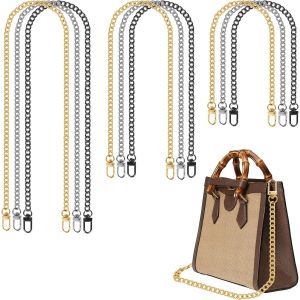 MEVRONISSHOP-9 Pi&egrave;ces Cha&icirc;ne De Sac &Agrave; Main, Cha&icirc;ne De Rechange En M&eacute;tal, Cha&icirc;ne DeRemplacement Sac&Agrave; Bandouli&egrave;re Cha&icirc;ne Pour Sac De Porte Feuille Bricolage Cha&icirc;ne DeSac &Agrave; Main Sac Bandouli&egrave;re (3 Coule - Neuf