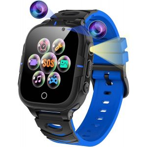 Montre Connectée Enfant Avec Sos Appel, 24 Jeux Éducatifs, Téléphone, Réveil, Caméra, Musique - Cadeau Vacances 3-12 Ans Garçon Fille - Neuf