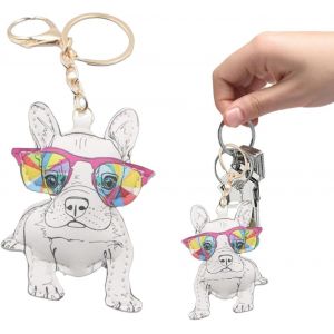 KAL-Charmes Pour Sacs, Charm Sac, Sac De Charme, Pendentifs Pour Sacs, Bouledogue Fran&ccedil;ais Porte-Cl&eacute;s Sac Pour La Famille Propri Chers Et Amis - Neuf