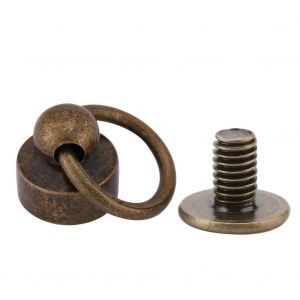 20pcs rivets attaches bricolage en cuir artisanat sac &agrave; main t&eacute;l&eacute;phone &eacute;tui cha&icirc;ne sac + vis 8mm ensemble bronze - Neuf