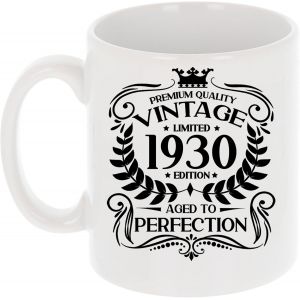 Eryi-Tasse À Café Vintage 1930 « Aged To Perfection » - Cadeau Pour Les Amateurs De Café, Tasse À Thé - Cadeau Pour Les Enfants De 95 Ans - Tasse À Café Amusante - Cadeau Pour Homme Ou - Neuf