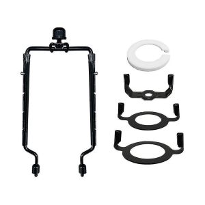7 pouces abat-jour harpe support réglable lampe harpe kit e14,e26,e27 adaptateur de base de lumière corne noire Fra-yuyu - Neuf