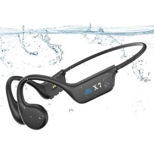 Ecouteur Waterproof Natation, Casque Conduction Osseuse Bluetooth 5.3,Mémoire MP3 32G Intégrée - Neuf