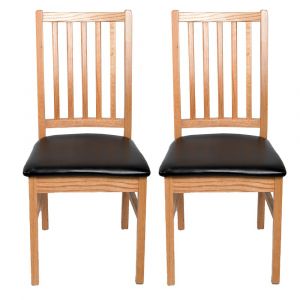 Lot de 2 housses de si&egrave;ge de chaise de salle &agrave; manger imperm&eacute;ables en cuir PU, extensibles et amovibles, compatibles avec les si&egrave;ges de 36 &agrave; 46 cm. - Neuf