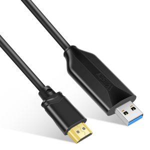 ERYI-Câble Usb 3.0 Vers Hdmi, 1.5M 1080P Usb 3.0/2.0 Vers Hdmi Mâles Compatible Avec Windows 7/8/8.1/10/11/Xp/Macos, Pour Projecteur Pc Hdtv Tv - Neuf