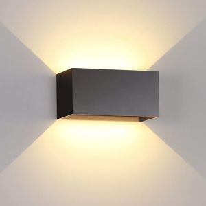 Applique Murale Intérieure/Extérieure 20 W, Blanc Chaud 3 000 K, Angle De Faisceau Réglable, Étanche Ip65, Pour Salon, Chambre, Couloir, Escalier (Noir) - Neuf
