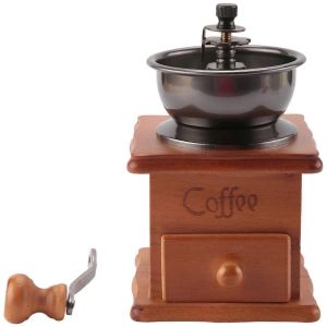 Moulin À Grains De Café Moulin À Café Manuel En Bois Aiguille En Acier Inoxydable Retro Coffee Spice Mini Burr M - Neuf