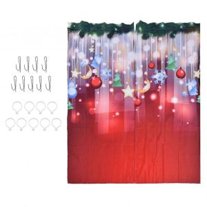 3d l'Impression Num&eacute;rique de No&euml;l Rideau de l'Individualit&eacute; de la Cr&eacute;ativit&eacute; Panne Rideau Pour No&euml;l Decoration170x 200cm - Neuf