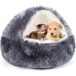 Lit Moelleux Pour Chiens Et Chats En Forme De Coquillage 50cm Coussin Pour Chien En Peluche Lavable Canap&eacute; Pour Animaux Domestiques Panier Pour Petit Chat Et Chien Anti D&eacute;rapant - Neuf