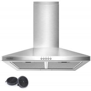 CHECARZHN--NO1-Cht3.6B Hotte Aspirante 60 Cm Hottes Aspirantes Cusine Inox Débit 320 M³/H, Filtres À Graisses De 5 Couches, 3 Vitesses, Cheminée Réglable, 1 Lumière Led Acier Inoxydable - Neuf