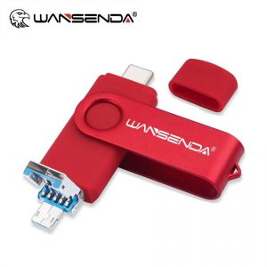 KALPZ-Wansenda Usb Type C Usb 3.0 Clé Usb Clé 512Gb 256Gb 128Gb 64Gb 32Gb Clé Usb Haute Vitesse C Et Clé Usb Microusb,128 Go,Rouge - Neuf
