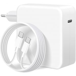 Chargeur 100 W Compatible avec Mac Book Air 13/15 Pouces, Pro 14/13/12 Pouces 2022-2018, iPad Pro, Compatible avec Lenovo, HP, Samsung, Dell, ASUS et Tous Les appareils USB-C - Neuf