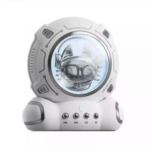 Enceinte Bluetooth sans fil Cartoon Space Cat Stereo Hifi Stereo Handfree 7 couleurs Veilleuse (bianc) - Neuf