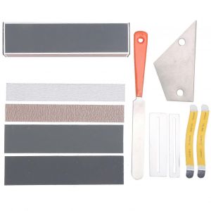 Guitare Luthier Tool Set Neck Fingerboard Fret File Sandpaper Leveler Beam Guards Kit de r&eacute;paration - Neuf
