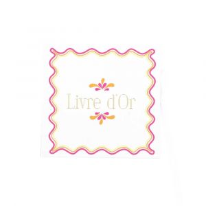 LIVRE D'OR CARTON PINK LEMONADE 68P 21X20CM BLANC - Neuf
