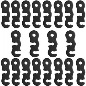 ERYI-Corde Ajusteurs,20Pcs Tente Corde Boucle Ajusteur De Corde Boucle De Corde À Vent Alliage D'Aluminium Ajusteur Léger Ajusteur De Corde Tendeur Tente Corde Pour Tente Bâche Auvent Randonnée - Neuf