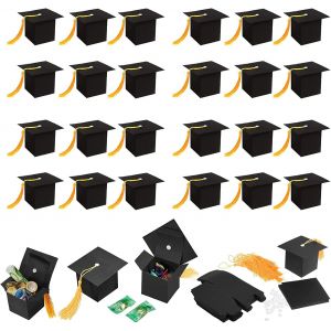 Lbgwp60-30 Pièces Boîtes De Bonbons De Graduation, Graduation Hat Shaped Gift Box, Casquette De Bonbons Graduation, Boîte De Bonbons De Rem Des Diplômes, Pour Toute Oc N, Rem Des Diplômes Partie - Neuf