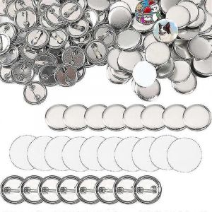 600 Pcs 25mm Blanc Bouton En Métal Kit De Fabrication Pour Bricolage Personnalisé Pin Badge Fournitures D'artisanat - Neuf