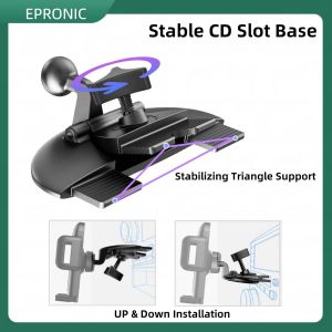 Support Écran Carplay (2pcs), Support Cd Et Ventouse Pour Voiture, Pour Écran Carplay Android Auto Avec Adaptateur Universel 17mm Pour Pare-Brise Et Tableau De Bord - Neuf