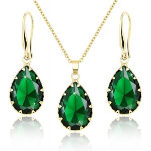 Linawe Ensemble De Bijoux, Bijoux De Mariée, Bijoux De Mariage, Bijoux De Mariée, Boucles D'oreilles Suspendues Et Pendentifs, Collier Pour Femmes, Disponible En Argent, Or Et Or Rose - Neuf