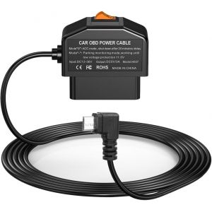 Kit De C&acirc;blage Obd Pour Dash Cam,Kit De C&acirc;blage Micro Usb Avec C&acirc;ble D'Alimentation Obd Pour Dashcam 12-24V &Agrave; 5V/3A Avec Protection Basse Tension Surveillance De Stationnement 24H/24Mode Acc - Neuf