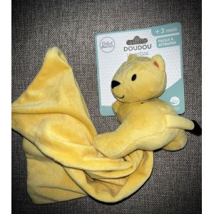Doudou tigre jaune couverture jouet b&eacute;b&eacute; naissance peluche B&eacute;b&eacute; Douceur - Neuf