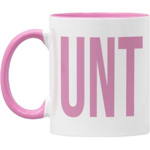 Eryi-Mug Offensif Avec Inscription « Cunt » ¿ Tasse Humoristique Pour Homme Et Femme ¿ Cadeau Grossier Pour Amis ¿ 325 Ml (Poignée Rose) - Neuf