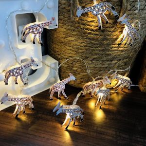 lbgwp60-Iron Art À Led En Forme De Girafe, Alimentée Par Piles Pour Intérieur Et Extérieur, Mariage, Anniversaire, Noël, Girafe,1.65 M/10 Led) - Neuf