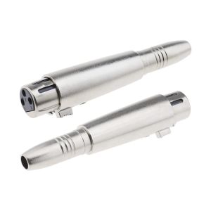 ChenQuanSarl-Lot De 2 Adaptateurs Xlr 3 Broches Vers 1/4 Femelle 3 Broches Xlr Vers Pr Mono Femelle 6,35 Mm Connecteur Convertisseur Audio Stéréo Micro Convertisseur Pour Microphone Audio Argent - Neuf