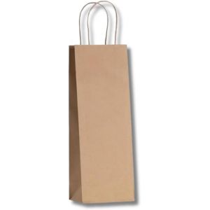 Mevronisshop-Lot De 50 Sacs Porte-Bouteille Avana Vin Sacs En Papier Sacs Cadeaux Pour Bouteilles Avec Poign&eacute;e 14 X 8 X 40 Cm Papier Kraft Sac Enveloppe Pour Vin Porte-Bouteille - Neuf