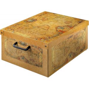 KALANKA-Bauletto Marco Polo Boite de Rangement avec Couvercle, Boite en carton, Rangement Vetement, Meuble de Rangement Chambre, Bureau, Panier de Rangement, Organisateur Tiroir, Boite Cadeau,MEDIUM - Neuf