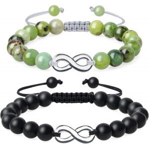 Bracelets Duo, Bracelets Signe Infini, Bracelets Pierre Pour Couples - Neuf