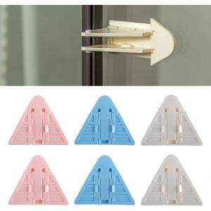 Kalanka-Bloque Porte Coulissante, 6 Pièces Bloc Porte Coulissante, Bloque Porte Bébé, Bloc Baie Vitrée Coulissante, Aucune Clé Requise, Pour Protection De La Sécurité À Domicile - Neuf
