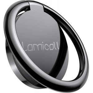 Kal-Anneau Support Téléphone, Support Téléphone - Bague Support Pour Iphone 13, 12, 11 Pro Max, Se Xs Max Xr X 8 7 6 5, Huawei, Samsung S10 S9 S8, D'autres Android Smartphones Aluminium - Noir - Neuf