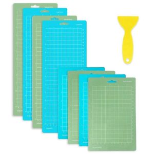 Paquet de 8 tapis de découpe pour CricutJoy - (4,5 x 6,5 po,4,5 x 12 po) verts et bleus (4 petits et 4 B - Neuf