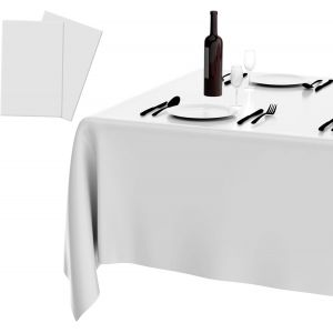 Nappe Jetable,Nappe Blanche,Nappe Rectangulaire,Nappe Blanche Jetable Effet Tissu,Nappe Plastique,Nappe Jetable Anniversaire,Nappe Blanche Jetable,Nappe Blanche Tissu,Nappe Papier Rouleau,Nappe Tissu - Neuf