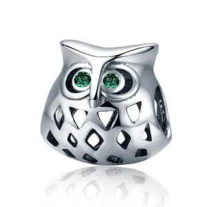 Perles De Hibou En Argent Sterling Avec Des Pierres Pr&eacute;cieuses-Hollow Design - Neuf