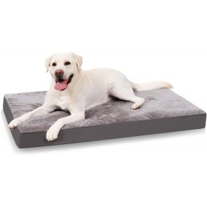 Panier Xxl 111x81cm, Coussin D&eacute;houssable Pour Chien Grande Taille, Lit Orthop&eacute;dique Tapis Matelas, Dog Bed Housse Amovible Et Lavable En Machine, Fond Antid&eacute;rapant, Gris Fonc&eacute; - Neuf