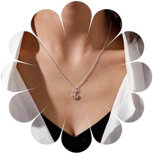 Kal-Collier Ras Du Cou Ancre Boho Collier Ancre De Bateau Vintage Collier Pendentif Ancre En Or Collier Chaîne D'ancre Minimaliste Bijoux Pour Femmes Et Filles - Neuf