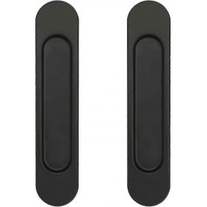 Poignées de porte coulissante ovales 14,8 cm Poignée de porte coulissante autocollantes Poignées de porte coulissantes,adaptées aux armoires,fenêtres,portes coulissantes (noir) - Neuf