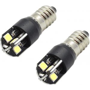 Sjzg-2pcs E10 Base Ampoules Led 3030 8smd Ampoules Led 6v Blanc Remplacer Torche Phare Phare Mini Lampe Frontale Ampoules De Lampe De Poche, Terre N&eacute;gative - Neuf